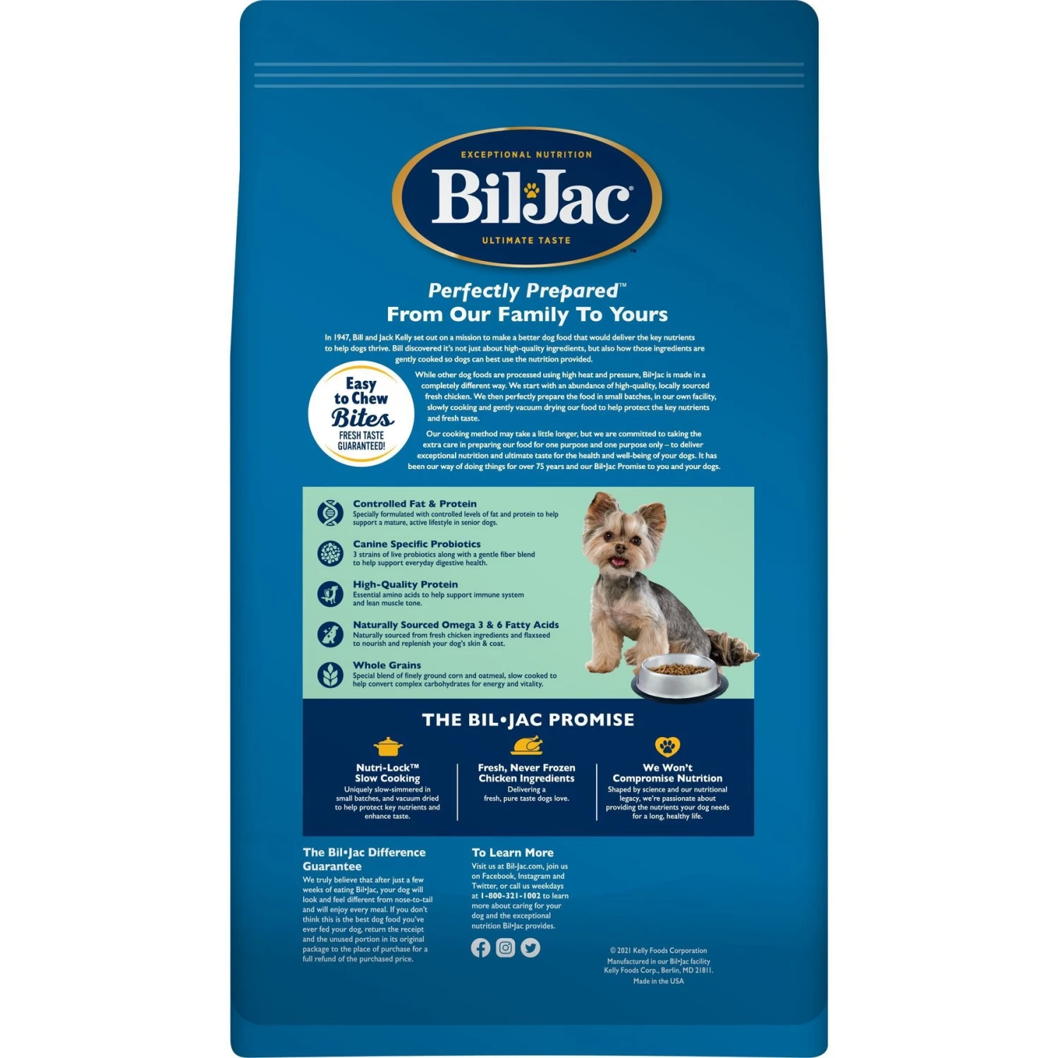 Bil-Jac Small Breed Senior Chicken, Oatmeal & Yam Recipe Dry Dog Food 5 Bil-Jac Small Breed Senior Chicken, Oatmeal & Yam Recipe Dry Dog Food - Image 3