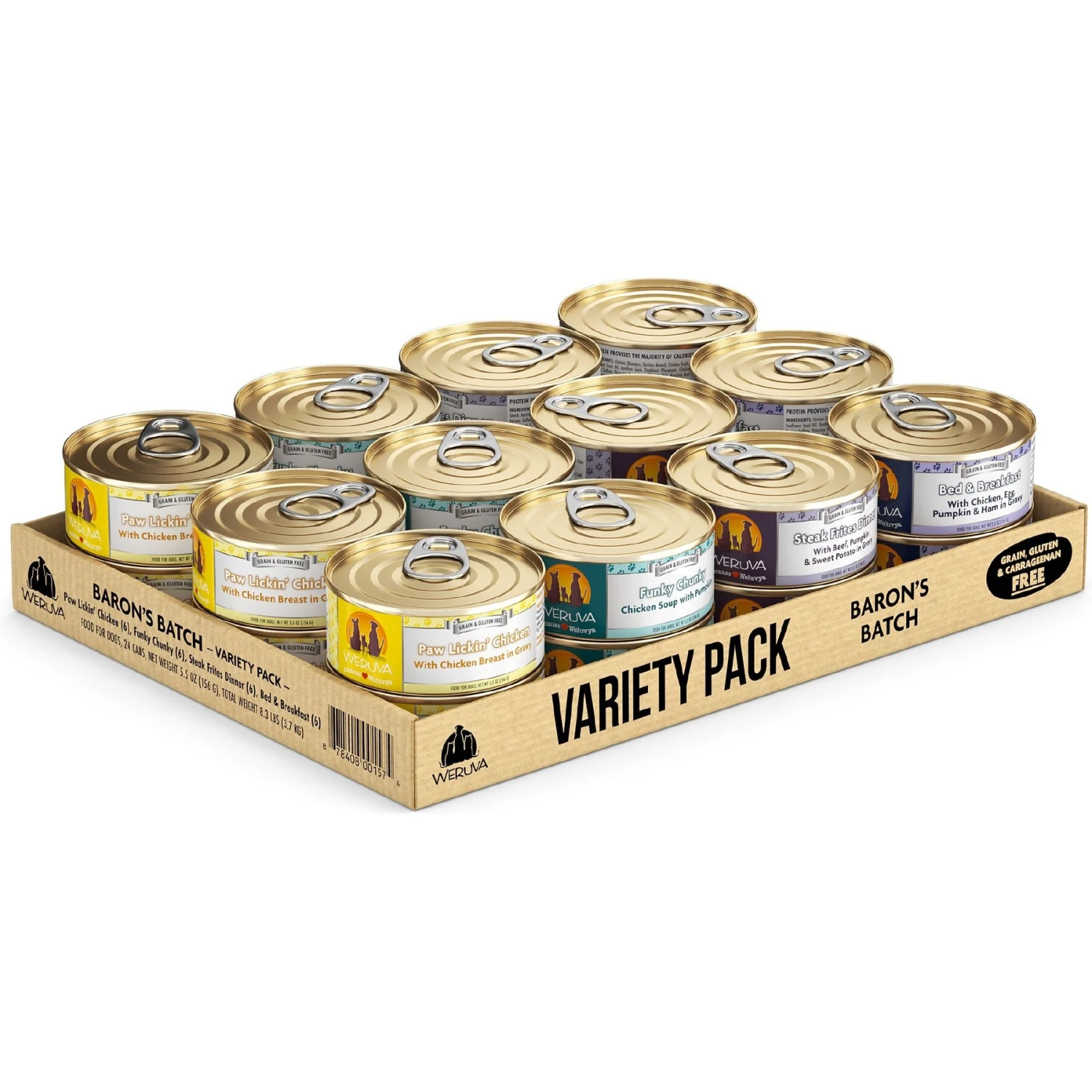 Weruva Baron's Batch Variety Pack Grain-Free Canned Dog Food 3 Weruva Baron's Batch Variety Pack Grain-Free Canned Dog Food