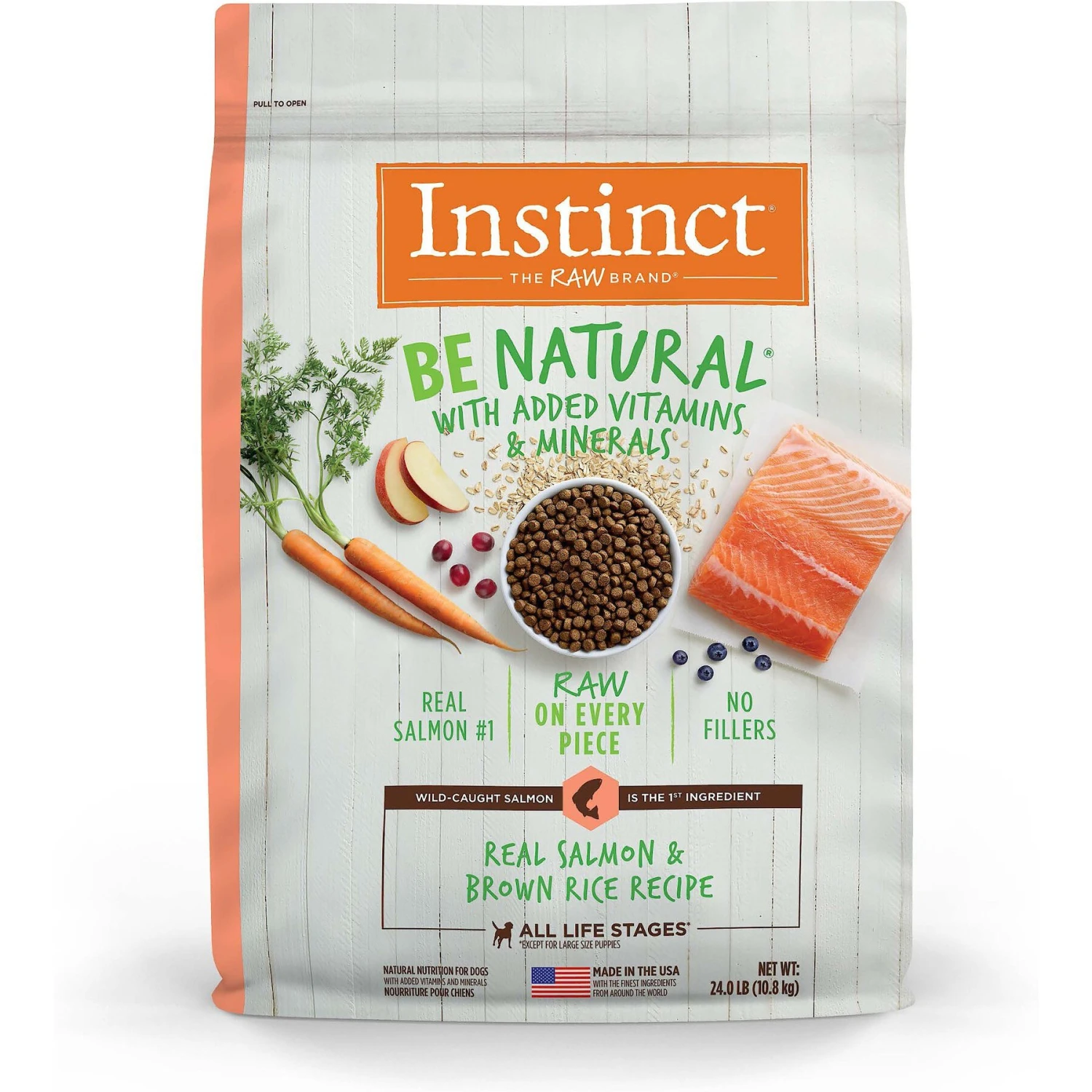Instinct Be Natural Real Salmon & Brown Rice Recipe Freeze-Dried Raw Coated Dry Dog Food 3 Instinct Be Natural Real Salmon & Brown Rice Recipe Freeze-Dried Raw Coated Dry Dog Food