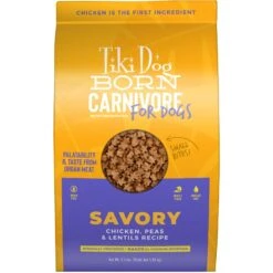 Tiki Dog Born Carnivore Savory Chicken, Peas & Lentils, Baked Dry Dog Food