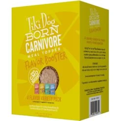 Tiki Dog Born Carnivore Flavor Booster Bisque Variety Pack Non-GMO Wet Dog Food Topper, 1.5-oz Pouch, Case Of 12