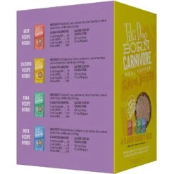 Tiki Dog Born Carnivore Flavor Booster Bisque Variety Pack Non-GMO Wet Dog Food Topper, 1.5-oz Pouch, Case Of 12 -Snuggle Paws 145229 PT2. AC SS1800 V1701796279