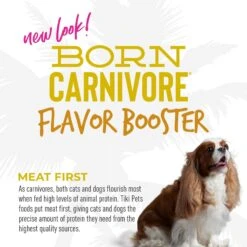 Tiki Dog Born Carnivore Flavor Booster Bisque Variety Pack Non-GMO Wet Dog Food Topper, 1.5-oz Pouch, Case Of 12 -Snuggle Paws 145229 PT6. AC SS1800 V1701796276