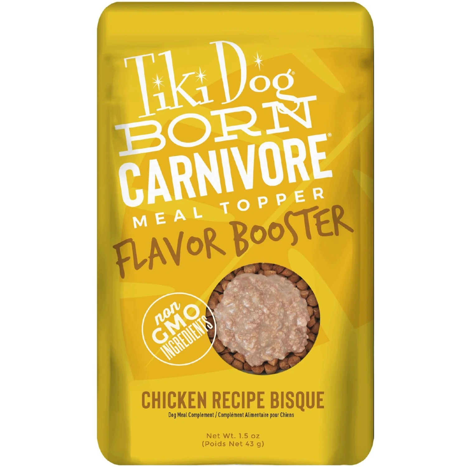 Tiki Dog Born Carnivore Flavor Booster Chicken Bisque Non-GMO Wet Dog Food Topper 3 Tiki Dog Born Carnivore Flavor Booster Chicken Bisque Non-GMO Wet Dog Food Topper