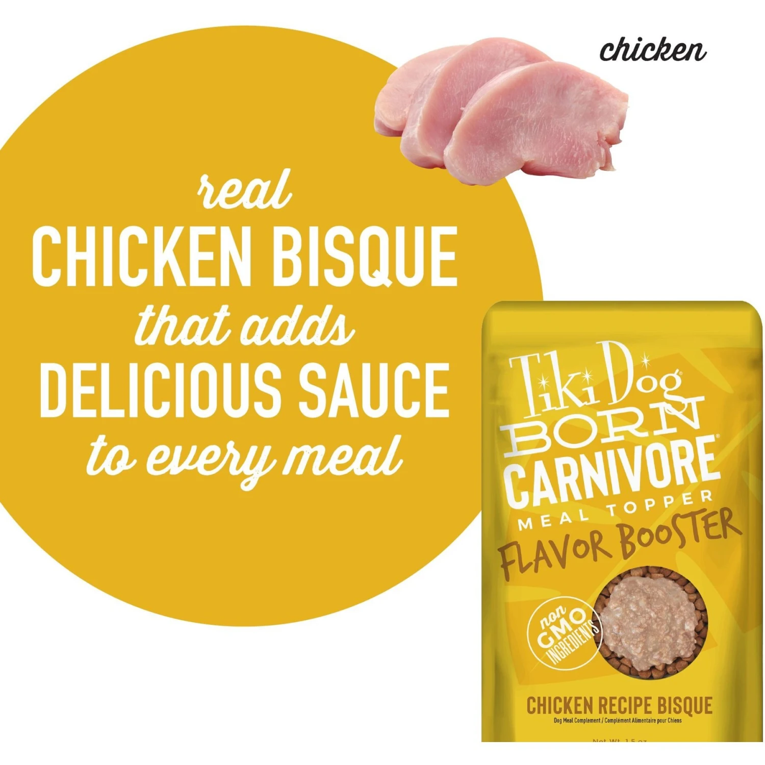 Tiki Dog Born Carnivore Flavor Booster Chicken Bisque Non-GMO Wet Dog Food Topper 8 Tiki Dog Born Carnivore Flavor Booster Chicken Bisque Non-GMO Wet Dog Food Topper - Image 6