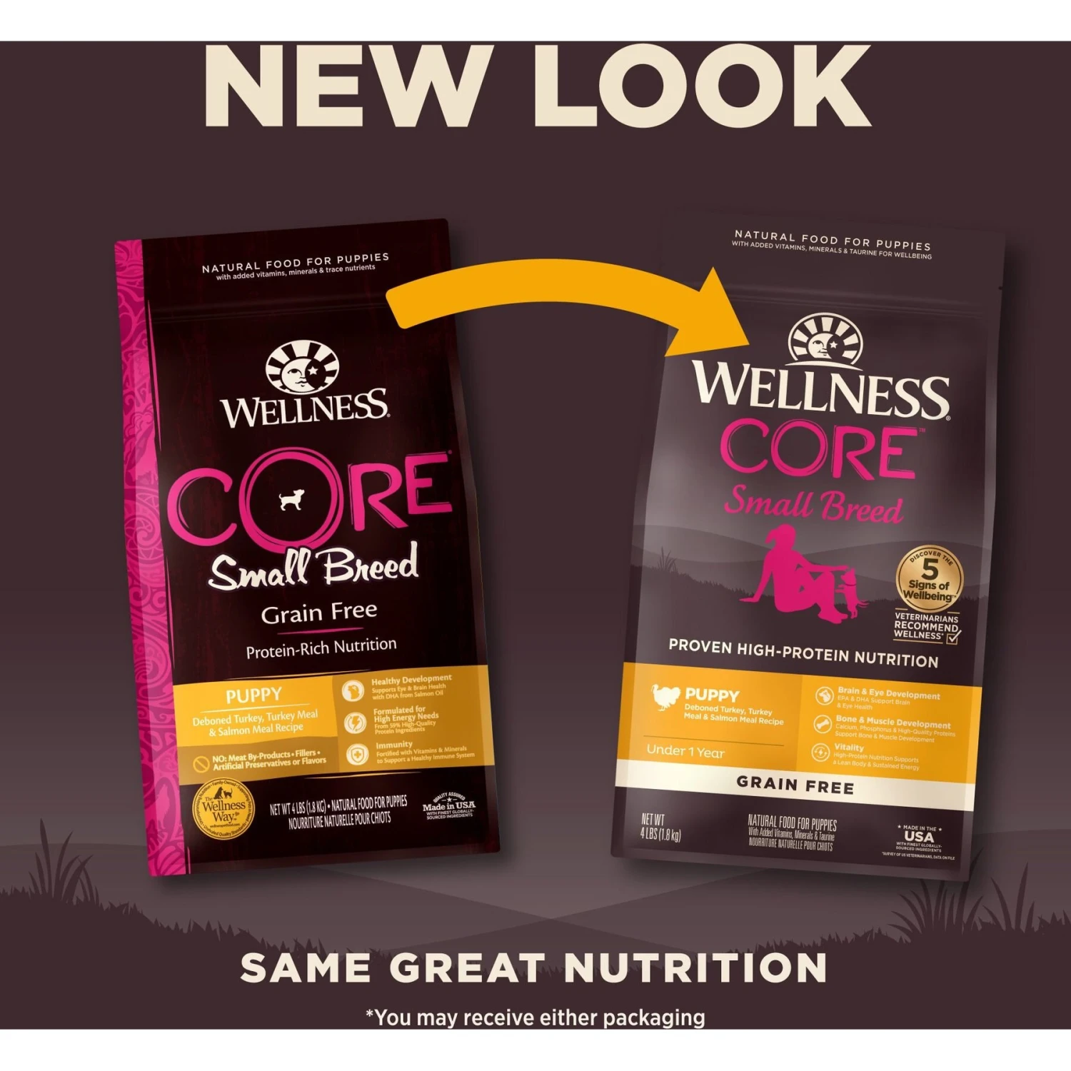 Wellness CORE Grain-Free Small Breed Puppy Deboned Turkey Recipe Dry Dog Food 4 Wellness CORE Grain-Free Small Breed Puppy Deboned Turkey Recipe Dry Dog Food - Image 2