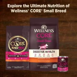 Wellness CORE Grain-Free Small Breed Mini Meals Shredded Chicken & Lamb In Gravy Dog Food Pouches -Snuggle Paws 145504 PT7. AC SS1800 V1611767578