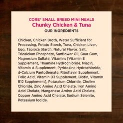 Wellness CORE Grain-Free Small Breed Mini Meals Chunky Chicken & Tuna In Gravy Dog Food Pouches 15 Wellness CORE Grain-Free Small Breed Mini Meals Chunky Chicken & Tuna In Gravy Dog Food Pouches -Snuggle Paws 145508 PT4. AC SS1800 V1611771379