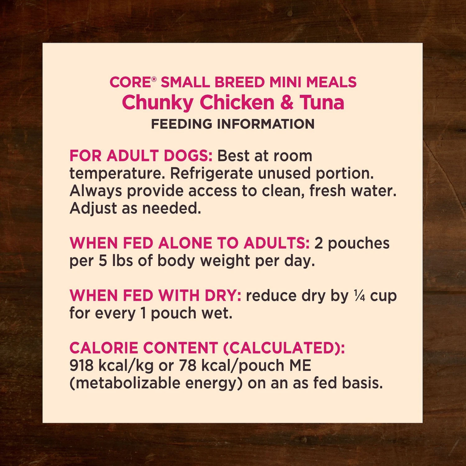 Wellness CORE Grain-Free Small Breed Mini Meals Chunky Chicken & Tuna In Gravy Dog Food Pouches 8 Wellness CORE Grain-Free Small Breed Mini Meals Chunky Chicken & Tuna In Gravy Dog Food Pouches - Image 6