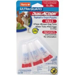 Hartz UltraGuard Dual Action Flea & Tick Spot Treatment For Dogs, 15-30 Lbs
