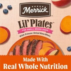 Merrick Lil' Plates Grain-Free Chicken-Free Real Texas Beef, Sweet Potato + Peas With Raw Bites Recipe Small Breed Dry Dog Food -Snuggle Paws 145883 PT4. AC SS1800 V1673561677