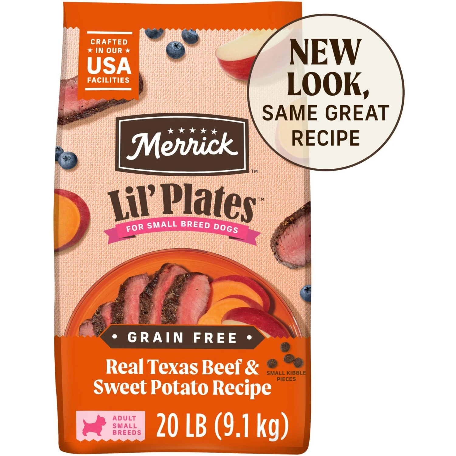 Merrick Lil' Plates Grain-Free Chicken-Free Real Texas Beef + Sweet Potato Recipe Small Breed Dry Dog Food 3 Merrick Lil' Plates Grain-Free Chicken-Free Real Texas Beef + Sweet Potato Recipe Small Breed Dry Dog Food