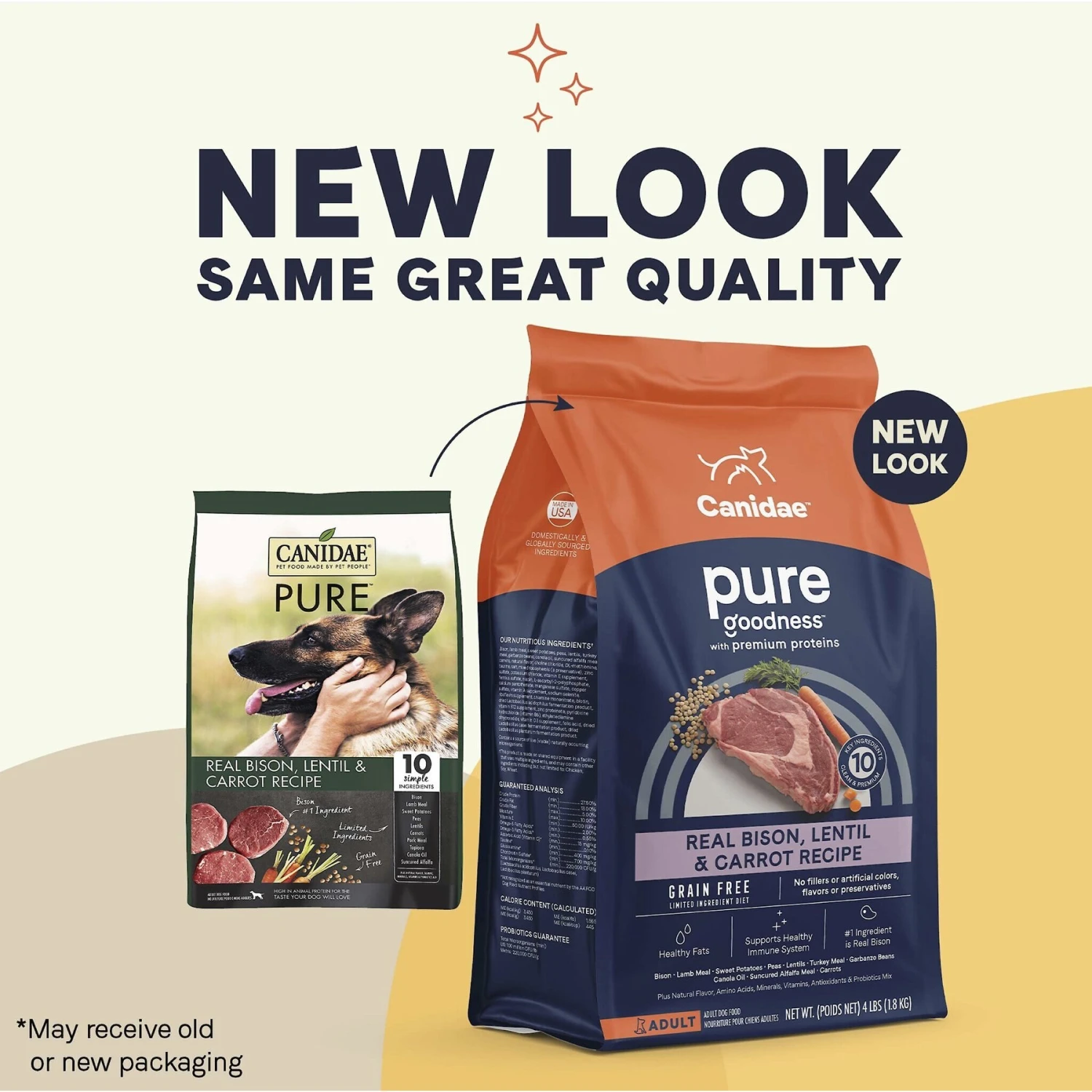 CANIDAE Grain-Free PURE Limited Ingredient Bison, Lentil & Carrot Recipe Dry Dog Food 4 CANIDAE Grain-Free PURE Limited Ingredient Bison, Lentil & Carrot Recipe Dry Dog Food - Image 2
