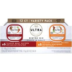 Nutro Ultra Grain-Free Filets In Gravy Bistro Mix Variety Pack Adult Wet Dog Food Trays