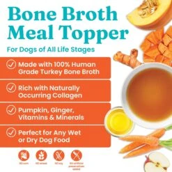 Solid Gold Turkey Grain-Free Bone Broth With Pumpkin & Ginger Dog Food -Snuggle Paws 149303 PT1. AC SS1800 V1604614660