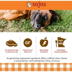 Sojos Mix-A-Meal Fruit & Veggie Pre-Mix Grain-Free Dog Food -Snuggle Paws 149640 PT4. AC SS1800 V1611088639