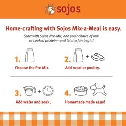 Sojos Mix-A-Meal Fruit & Veggie Pre-Mix Grain-Free Dog Food -Snuggle Paws 149640 PT5. AC SS1800 V1611088640