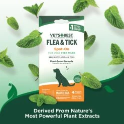 Vet's Best Flea & Tick Spot Treatment For Dogs, Over 40 Lbs 10 Vet's Best Flea & Tick Spot Treatment For Dogs, Over 40 Lbs -Snuggle Paws 150173 PT3. AC SS1800 V1532988121