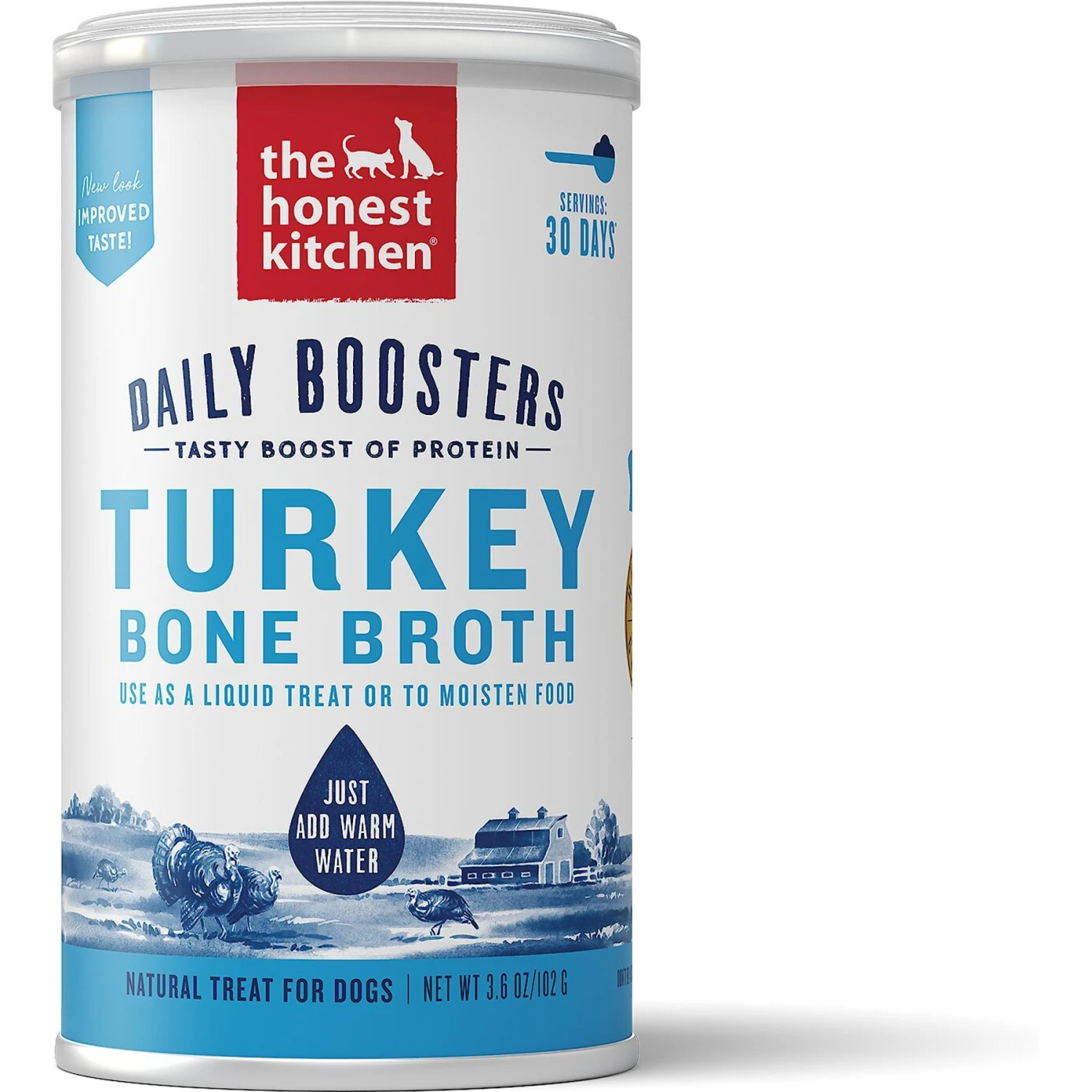 The Honest Kitchen Daily Boosters Turkey Bone Broth With Turmeric For Dogs 3 The Honest Kitchen Daily Boosters Turkey Bone Broth With Turmeric For Dogs