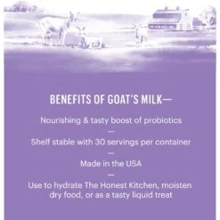 The Honest Kitchen Daily Boosters Instant Goat's Milk With Probiotics For Dogs -Snuggle Paws 150272 PT2. AC SS1800 V1659908787