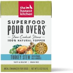 The Honest Kitchen Superfood POUR OVERS Turkey Stew With Veggies Wet Dog Food Topper