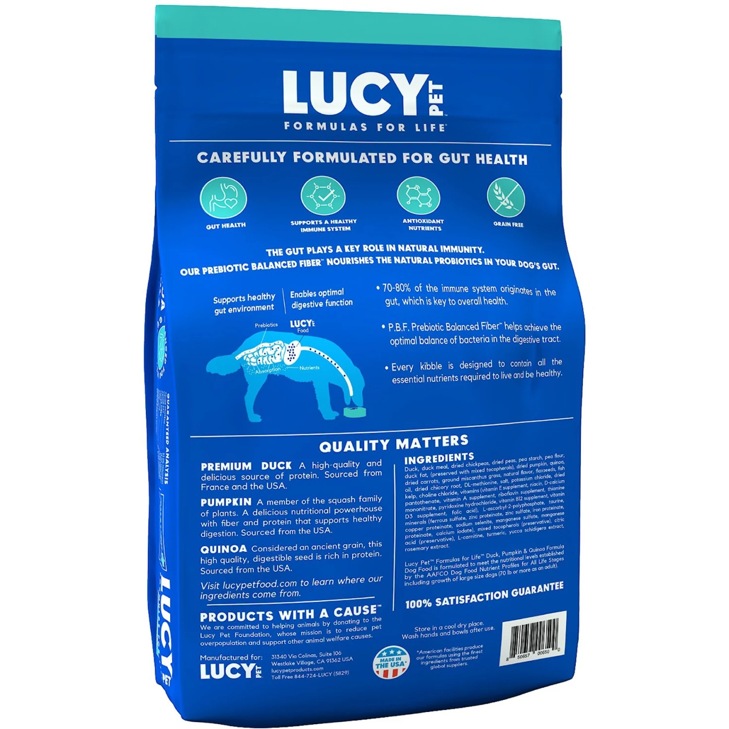 Lucy Pet Products Formulas For Life Grain-Free Duck, Pumpkin & Quinoa Formula Dry Dog Food 4 Lucy Pet Products Formulas For Life Grain-Free Duck, Pumpkin & Quinoa Formula Dry Dog Food - Image 2