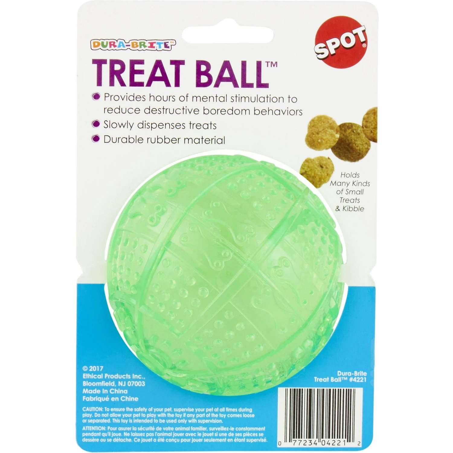 Ethical Pet Dura Brite Treat Dispenser Ball Dog Toy, Color Varies 8 Ethical Pet Dura Brite Treat Dispenser Ball Dog Toy, Color Varies - Image 6