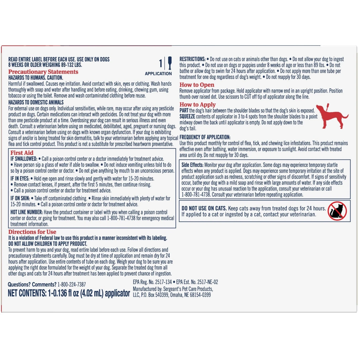 PetArmor Plus Flea & Tick Spot Treatment For Dogs, 89-132 Lbs 4 PetArmor Plus Flea & Tick Spot Treatment For Dogs, 89-132 Lbs - Image 2