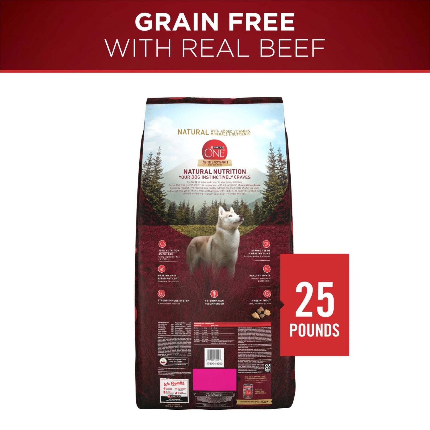 Purina ONE Natural True Instinct Grain-Free With Real Beef Dry Dog Food 4 Purina ONE Natural True Instinct Grain-Free With Real Beef Dry Dog Food - Image 2