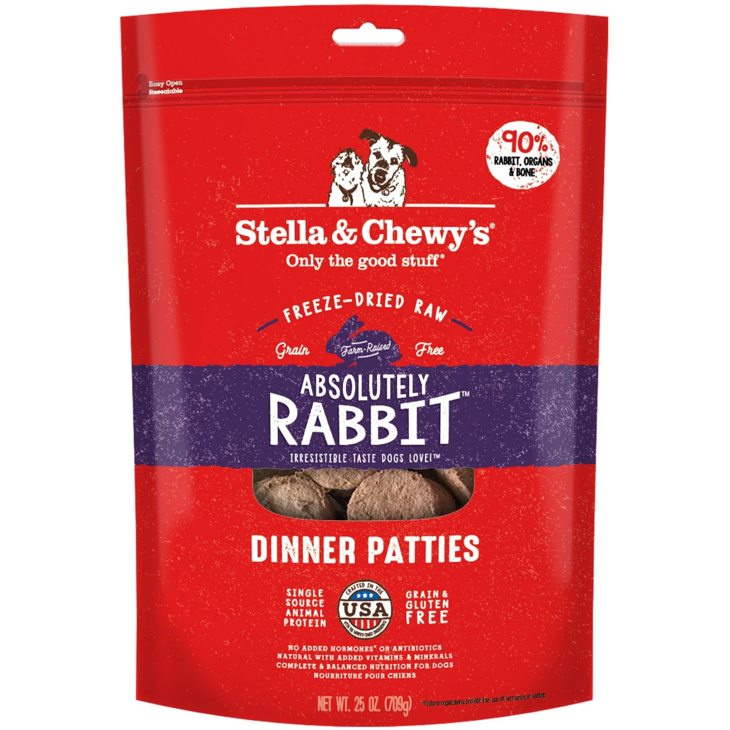 Stella & Chewy's Absolutely Rabbit Dinner Patties Freeze-Dried Raw Dog Food 3 Stella & Chewy's Absolutely Rabbit Dinner Patties Freeze-Dried Raw Dog Food
