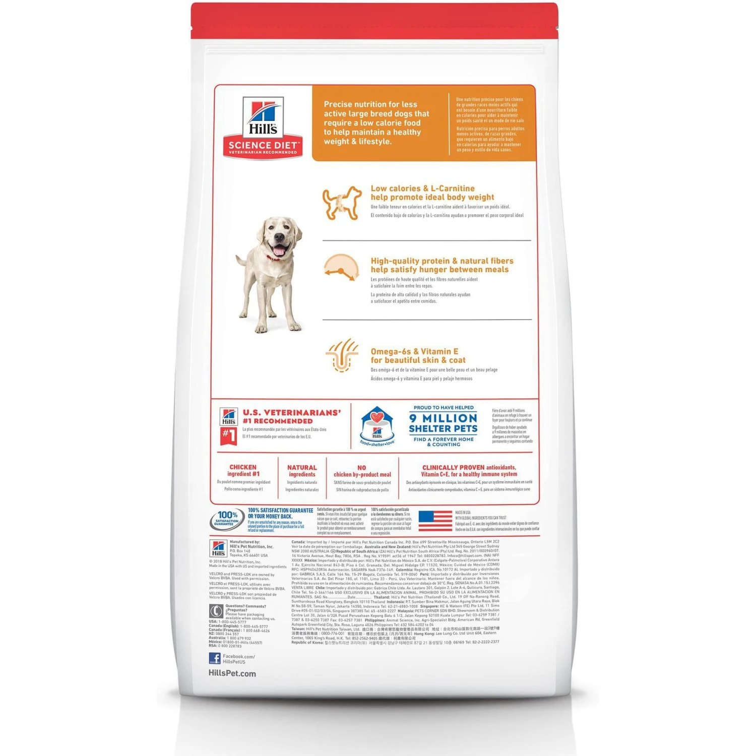 Hill's Science Diet Adult Large Breed Light With Chicken Meal & Barley Dry Dog Food 4 Hill's Science Diet Adult Large Breed Light With Chicken Meal & Barley Dry Dog Food - Image 2