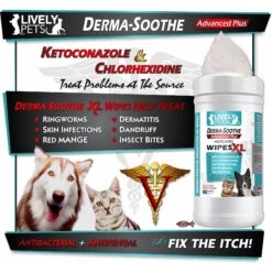Lively Pets Derma-Soothe Advance Plus Medicated Dog & Cat Wipes -Snuggle Paws 159035 PT4. AC SS1800 V1630609882
