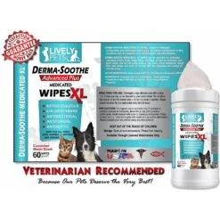 Lively Pets Derma-Soothe Advance Plus Medicated Dog & Cat Wipes -Snuggle Paws 159035 PT5. AC SS1800 V1630610773