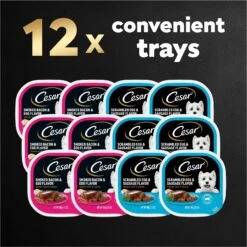 Cesar Breakfast Classic Loaf In Sauce Variety Pack Small Breed Adult Wet Dog Food Trays -Snuggle Paws 159227 PT8. AC SS1800 V1695750310