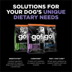 Go! Solutions Carnivore Grain-Free Chicken, Turkey + Duck Senior Recipe Dry Dog Food -Snuggle Paws 162815 PT5. AC SS1800 V1638487708