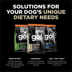 Go! Solutions Carnivore Grain-Free Lamb + Wild Boar Recipe Dry Dog Food -Snuggle Paws 162820 PT5. AC SS1800 V1638484634
