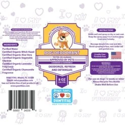 Pawtitas Organic Lavender & Chamomile Dog Deodorant -Snuggle Paws 173811 PT6. AC SS1800 V1660706026