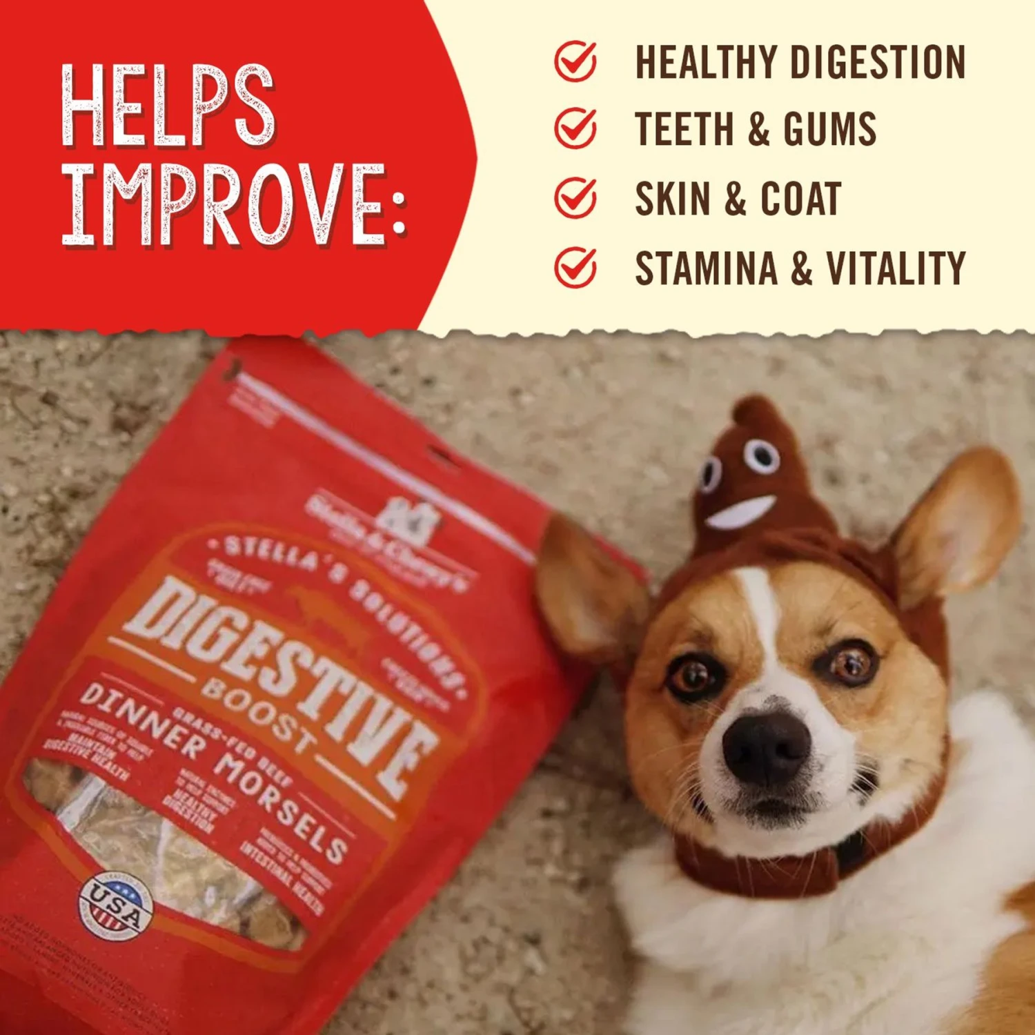 Stella & Chewy's Stella's Solutions Digestive Boost Freeze-Dried Raw Grass-Fed Beef Dinner Morsels Dog Food 5 Stella & Chewy's Stella's Solutions Digestive Boost Freeze-Dried Raw Grass-Fed Beef Dinner Morsels Dog Food - Image 3