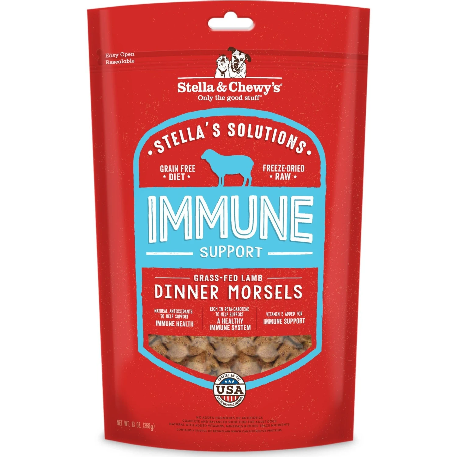 Stella & Chewy's Stella's Solutions Immune Boost Freeze-Dried Raw Grass-Fed Lamb Dinner Morsels Dog Food 3 Stella & Chewy's Stella's Solutions Immune Boost Freeze-Dried Raw Grass-Fed Lamb Dinner Morsels Dog Food
