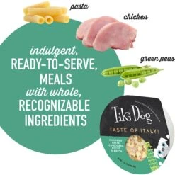 Tiki Dog Taste Of Italy Chicken, Pasta & Carbonara Recipe In Broth Wet Dog Food, 3-oz Cup, Case Of 4 -Snuggle Paws 186333 PT4. AC SS1800 V1631198224
