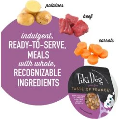 Tiki Dog Taste Of France Beef, Potatoes & Burgundy Recipe In Broth Grain-Free Wet Dog Food, 3-oz Cup, Case Of 4 -Snuggle Paws 186335 PT4. AC SS1800 V1631197929