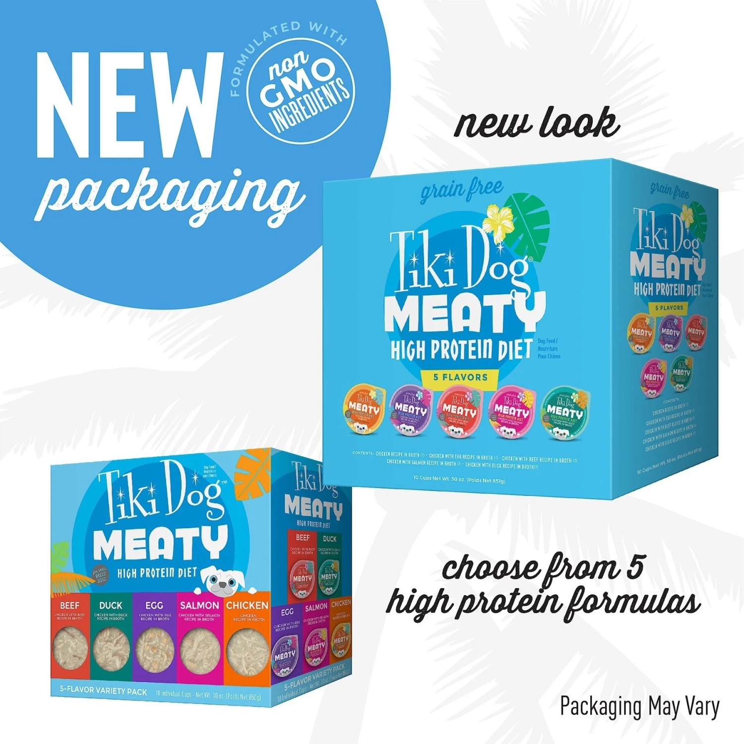 Tiki Dog Meaty High Protein Diet Variety Pack Grain-Free Wet Dog Food, 3-oz Cup, Case Of 10 4 Tiki Dog Meaty High Protein Diet Variety Pack Grain-Free Wet Dog Food, 3-oz Cup, Case Of 10 - Image 2