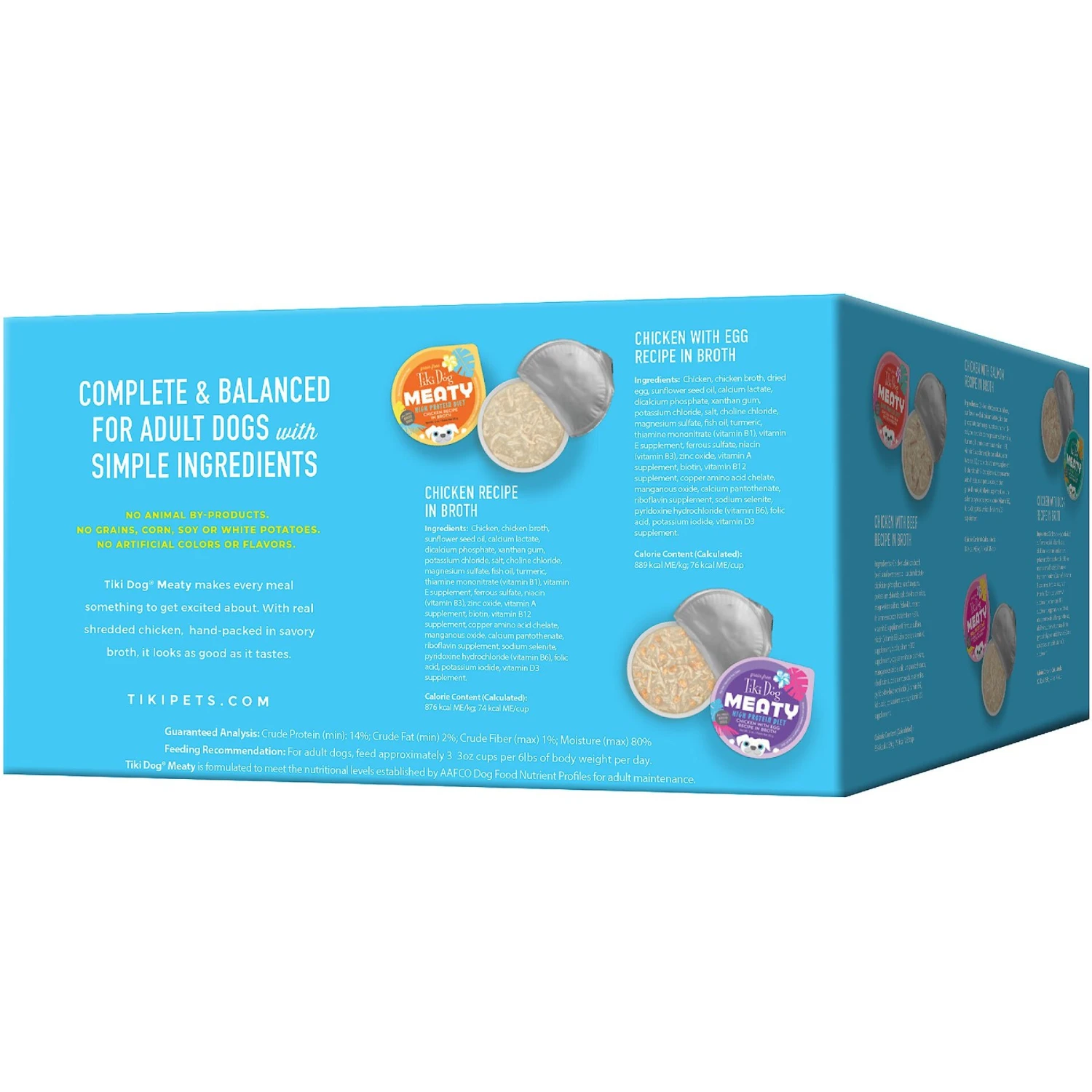 Tiki Dog Meaty High Protein Diet Variety Pack Grain-Free Wet Dog Food, 3-oz Cup, Case Of 10 5 Tiki Dog Meaty High Protein Diet Variety Pack Grain-Free Wet Dog Food, 3-oz Cup, Case Of 10 - Image 3