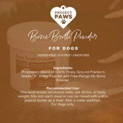 Project Paws Premium Grade Bone Broth Dog Powder Supplement Food Topper 13 Project Paws Premium Grade Bone Broth Dog Powder Supplement Food Topper -Snuggle Paws 186832 PT5. AC SS1800 V1564428446