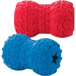 Nerf Dog Feeder Tire Dog Toy, Blue/Red, 2 Count 5 Nerf Dog Feeder Tire Dog Toy, Blue/Red, 2 Count -Snuggle Paws 187229 PT1. AC SS1800 V1564781257