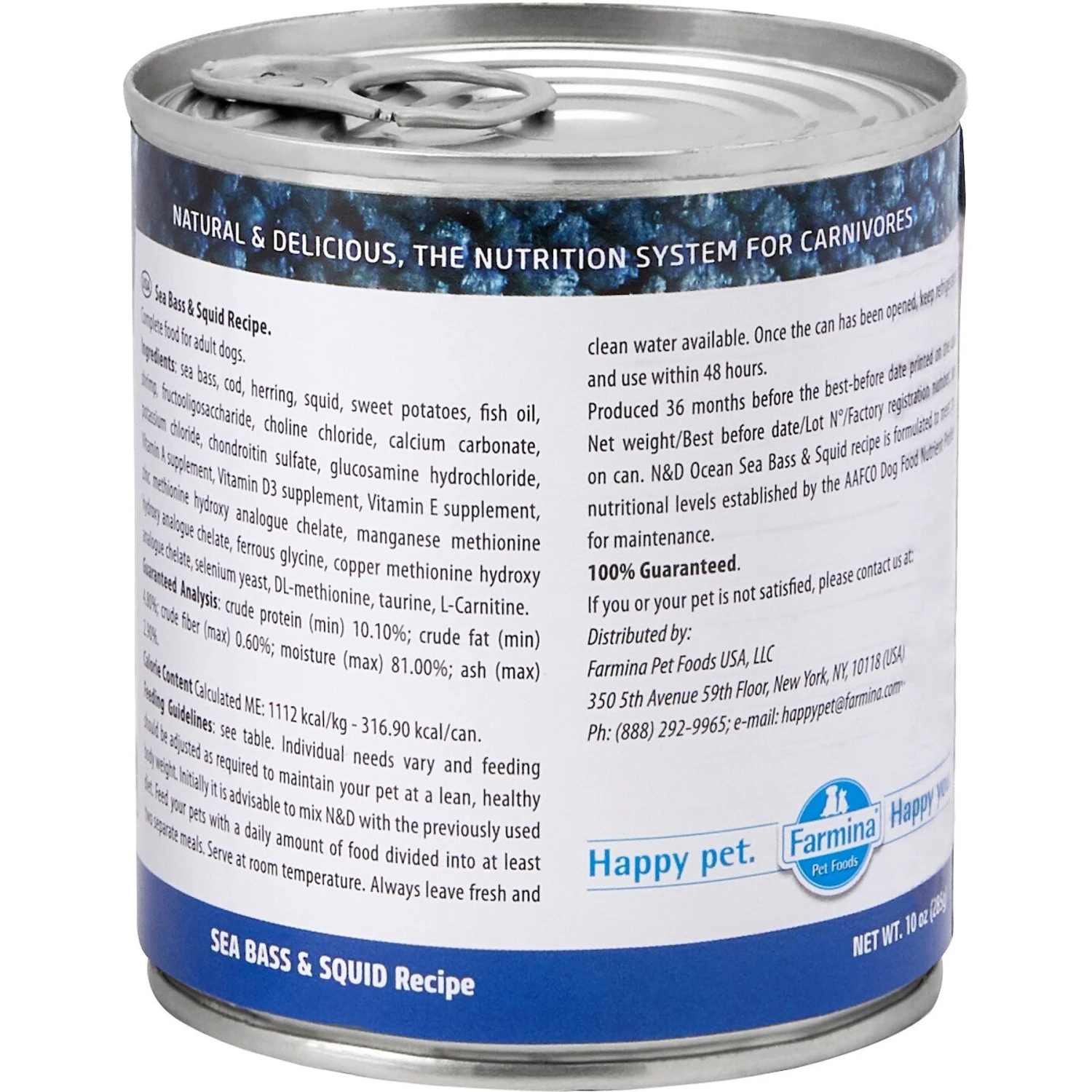 Farmina Natural & Delicious Ocean Seabass & Squid Canned Dog Food 4 Farmina Natural & Delicious Ocean Seabass & Squid Canned Dog Food - Image 2