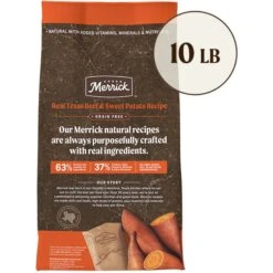 Merrick Real Texas Beef + Sweet Potato Recipe Grain-Free Chicken-Free Adult Dry Dog Food 13 Merrick Real Texas Beef + Sweet Potato Recipe Grain-Free Chicken-Free Adult Dry Dog Food -Snuggle Paws 200579 PT2. AC SS1800 V1670438289