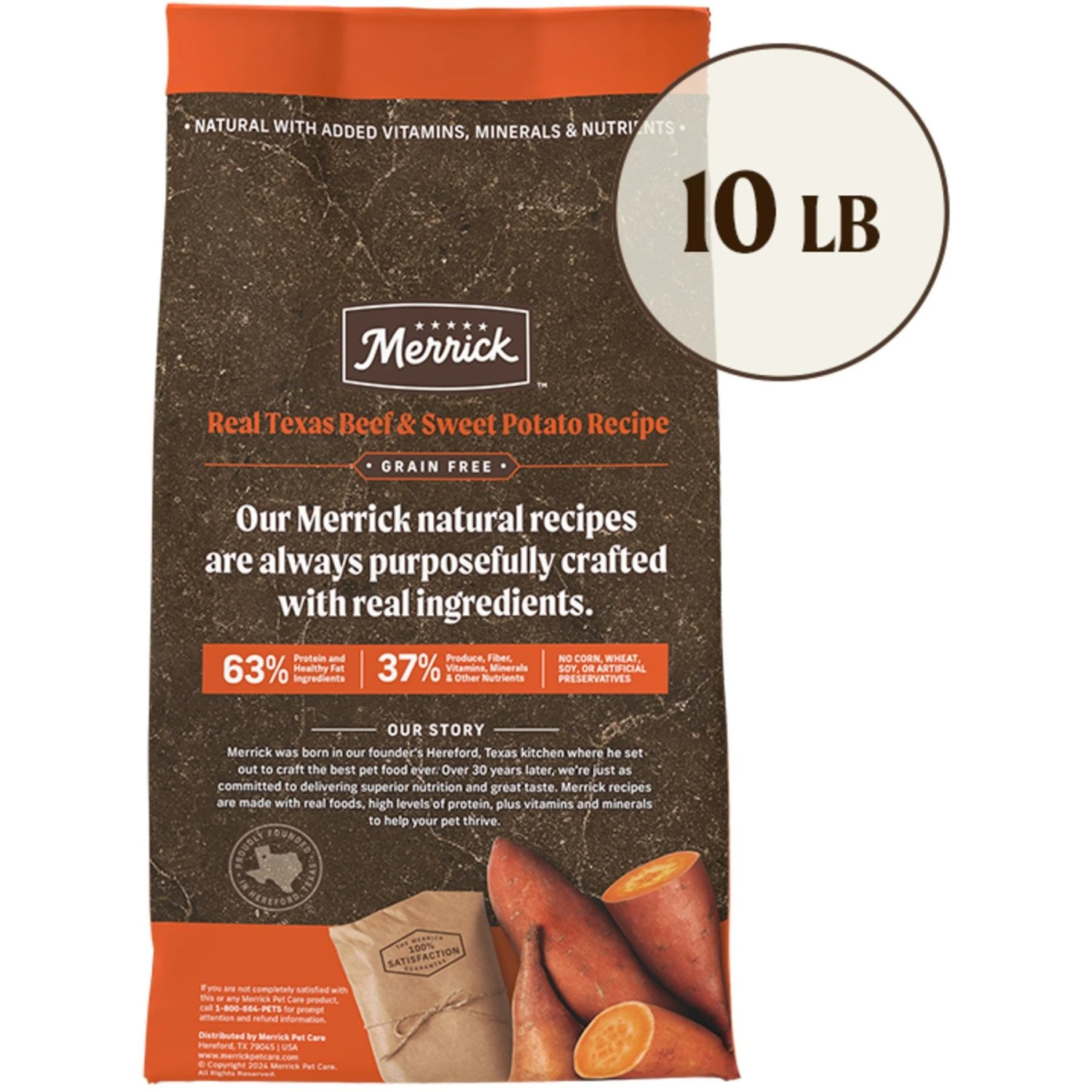 Merrick Real Texas Beef + Sweet Potato Recipe Grain-Free Chicken-Free Adult Dry Dog Food 5 Merrick Real Texas Beef + Sweet Potato Recipe Grain-Free Chicken-Free Adult Dry Dog Food - Image 3
