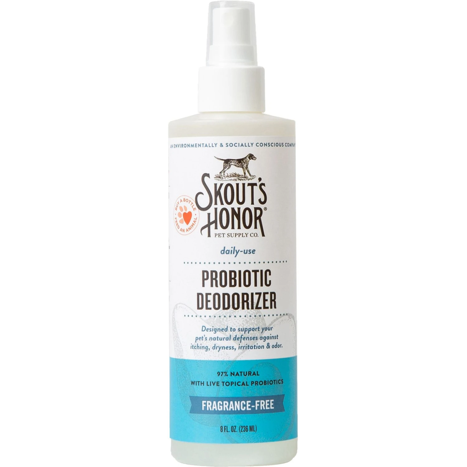 Skout's Honor Probiotic Unscented Daily-Use Dog Deodorizer, 8-oz Bottle 3 Skout's Honor Probiotic Unscented Daily-Use Dog Deodorizer, 8-oz Bottle