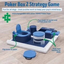 TRIXIE Poker Box 2 Activity Strategy Game Dog Toy -Snuggle Paws 207409 PT3. AC SS1800 V1686340004